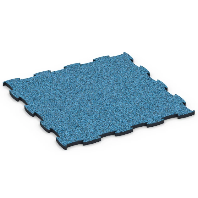 Fitness Max Floor System von WARCO im Farbdesign Atlantico mit den Abmessungen 97,1 x 97,1 x 2,8 cm. Produktfoto von Artikel 6893 in der Aufsicht von schräg vorne.