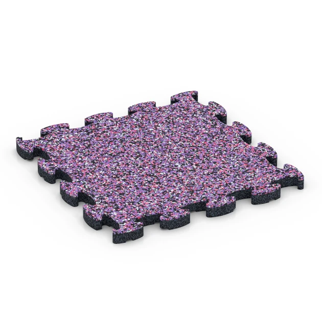 Steinteppich Klickfliese von WARCO im Farbdesign Lavendel mit den Abmessungen 28,9 x 28,9 x 1,8 cm. Produktfoto von Artikel 6819 in der Aufsicht von schräg vorne.