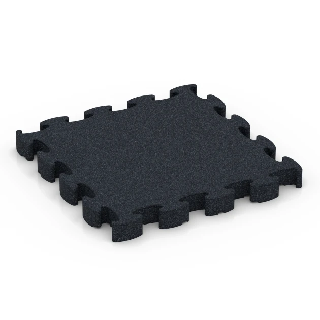 Fitness Premium pavimento tecnico von WARCO im Farbdesign Antracite mit den Abmessungen 28,9 x 28,9 x 2,8 cm. Produktfoto von Artikel 6965 in der Aufsicht von schräg vorne.