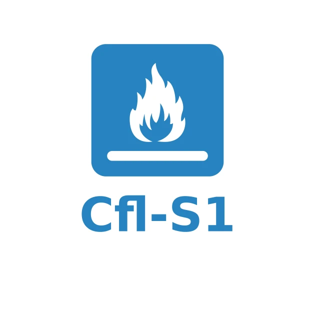 Aufpreis Brandklasse Cfl-s1 von WARCO im Farbdesign  mit den Abmessungen ED 3 cm. Produktfoto von Artikel 7019 in der Aufsicht von schräg vorne.