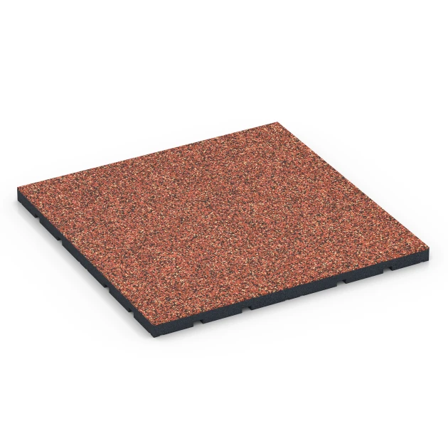 Pavimento per palestra da esterno von WARCO im Farbdesign Etna mit den Abmessungen 60 x 60 x 3 cm | 0,36 m². Produktfoto von Artikel 7136 in der Aufsicht von schräg vorne.