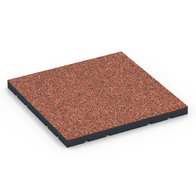 Pavimento per palestra da esterno von WARCO im Farbdesign Etna mit den Abmessungen 60 x 60 x 4 cm | 0,36 m². Produktfoto von Artikel 7145 in der Aufsicht von schräg vorne.