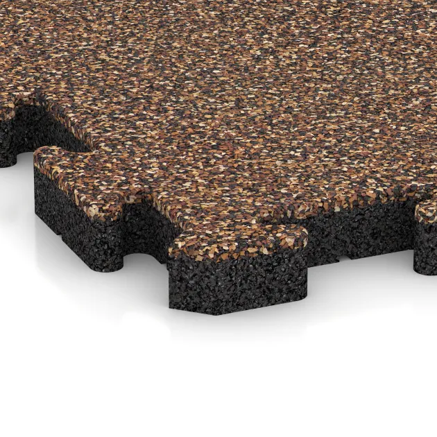 Detailaufnahme der Randausprägung von WARCO-Produkt 5932, Indoor-Klickfliese, Format 500 x 500 x 40 mm, Farbe Bast & Borke.
