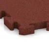 Detailaufnahme der Randausprägung von WARCO-Produkt 2979, Gehwegplatte, Format 500 x 500 x 40 mm, Farbe Ziegelrot.