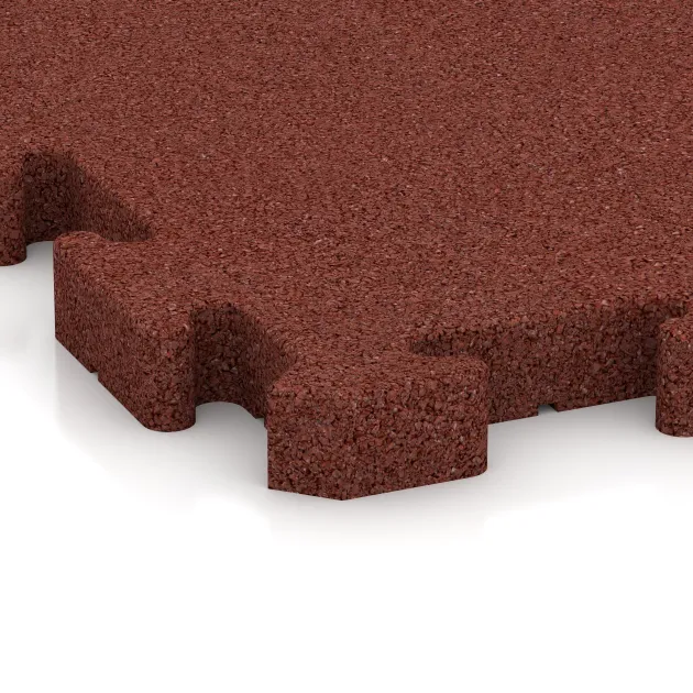 Detailaufnahme der Randausprägung von WARCO-Produkt 2979, Gehwegplatte, Format 500 x 500 x 40 mm, Farbe Ziegelrot.