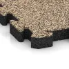 Detailaufnahme der Randausprägung von WARCO-Produkt 3064, Lastra per marciapiede, Format 500 x 500 x 50 mm, Farbe Travertino.