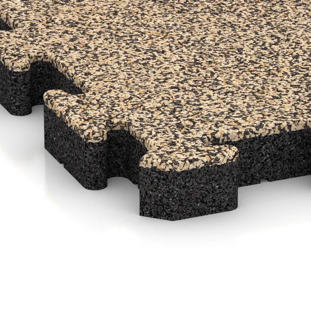 Detailaufnahme der Randausprägung von WARCO-Produkt 3064, Lastra per marciapiede, Format 500 x 500 x 50 mm, Farbe Travertino.