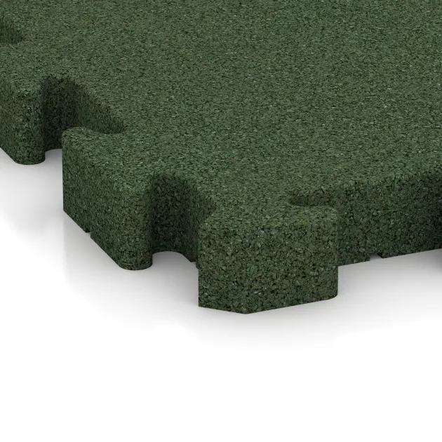 Detailaufnahme der Randausprägung von WARCO-Produkt 4205, Ballspielplatte HD, Format 500 x 500 x 50 mm, Farbe Grasgrün.