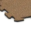 Detailaufnahme der Randausprägung von WARCO-Produkt 0067, Spielmatte, Format 500 x 500 x 18 mm, Farbe Rattan Lounge.