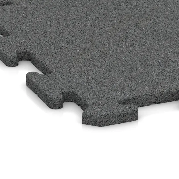 Detailaufnahme der Randausprägung von WARCO-Produkt 3917, Tappeto da gioco, Format 500 x 500 x 18 mm, Farbe Grigio ardesia.