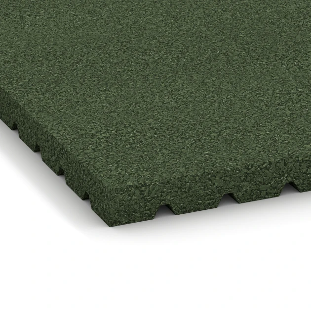 Detailaufnahme der Randausprägung von WARCO-Produkt 3642, Tappeto da stalla HD, Format 100 x 100 x 4 cm, Farbe Verde erba.