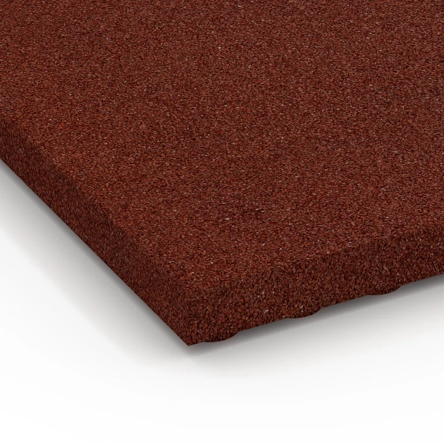 Detailaufnahme der Randausprägung von WARCO-Produkt 6649, Piastra da stalla Comfort, Format 100 x 50 x 5 cm, Farbe Rosso mattone.