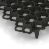 Detailaufnahme der Randausprägung von WARCO-Produkt 5207, Griglia in plastica per ghiaia, Format 47,6 × 47,6 × 4 cm | 0,226 m², Farbe Nero opaco.