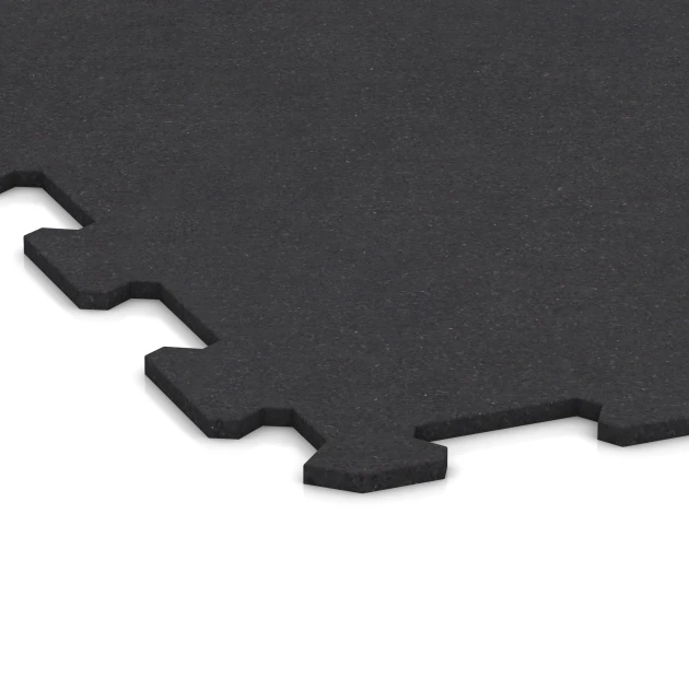 Detailaufnahme der Randausprägung von WARCO-Produkt 1064, Pavimento Fitness Compatto, Format 970 x 970 x 8 mm | 0,94 m, Farbe Grigio Antracite opaco.