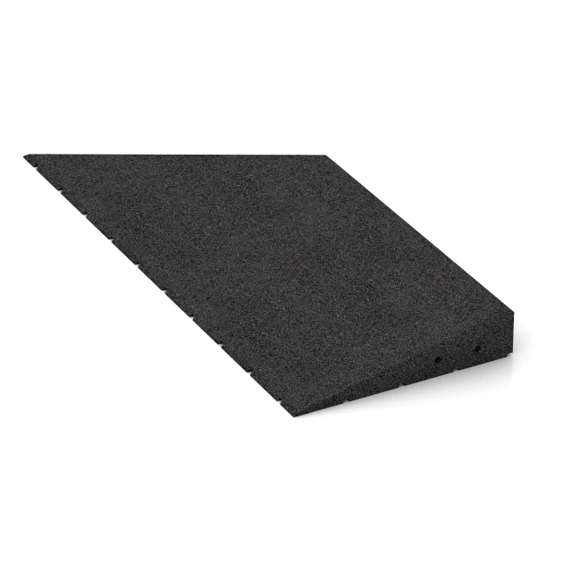 Detailaufnahme der Randausprägung von WARCO-Produkt 2548, Rampa di soglia 75 cm, Format 75 x 30 cm | 8 < 65 mm, Farbe Antracite.