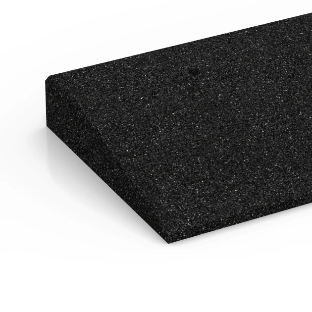 Detailaufnahme der Randausprägung von WARCO-Produkt 6599, Rampa per soglia, Format 100 × 25 cm | 1 < 6 cm, Farbe Antracite.
