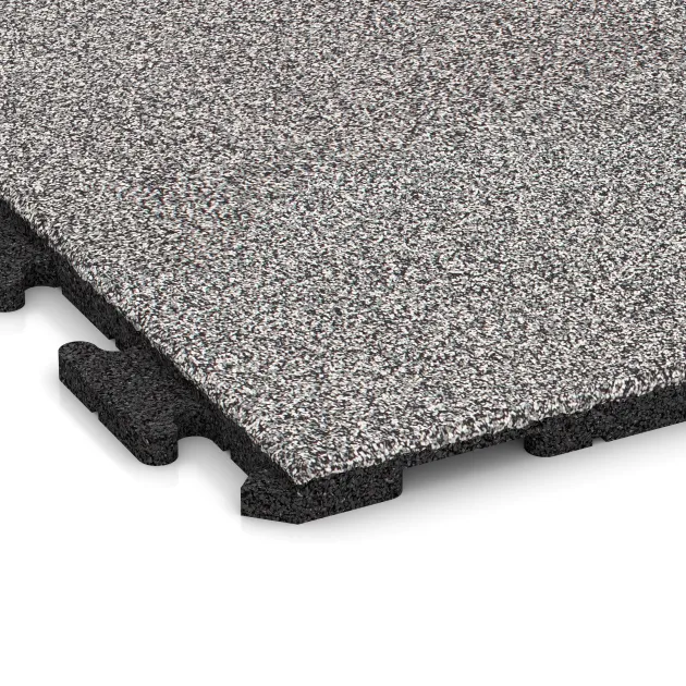 Detailaufnahme der Randausprägung von WARCO-Produkt 5787, Event-Boden, Format 1000 x 1000 x 30 mm, Farbe Grau Melange.