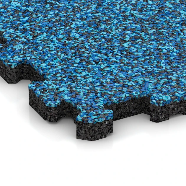 Detailaufnahme der Randausprägung von WARCO-Produkt 5746, Messeboden-Klickfliese, Format 30,6 x 30,6 x 2 cm | 0,094 m², Farbe Atlantik.