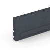 Detailaufnahme der Randausprägung von WARCO-Produkt 6213, Gummi-Tiefbord, Format 100 × 5 × 25 cm, Farbe Schiefergrau.