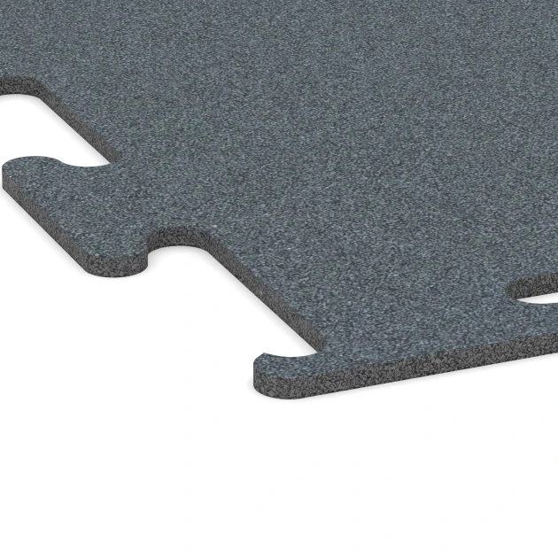 Detailaufnahme der Randausprägung von WARCO-Produkt 6157, Fitness Performance Elite Trainingsboden, Format 100 x 100 x 1 cm | 1,00 m², Farbe Farngrün.