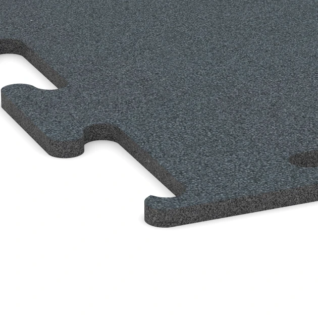 Detailaufnahme der Randausprägung von WARCO-Produkt 6165, Fitness Performance Elite Pavimento Sportivo, Format 50 x 50 x 1,5 cm | 0,25 m², Farbe Verde Felce.