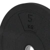 Detailaufnahme der Randausprägung von WARCO-Produkt 6084, Bumper Plate – Hantelscheibe, Format 5 kg | ø 45,4 x 3,15 cm, Farbe Anthrazit.