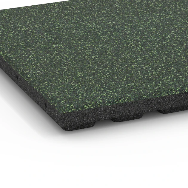 Detailaufnahme der Randausprägung von WARCO-Produkt 6424, Piastrella antitrauma – 120 cm, Format 50 x 50 x 4 cm, Farbe Prato inglese.