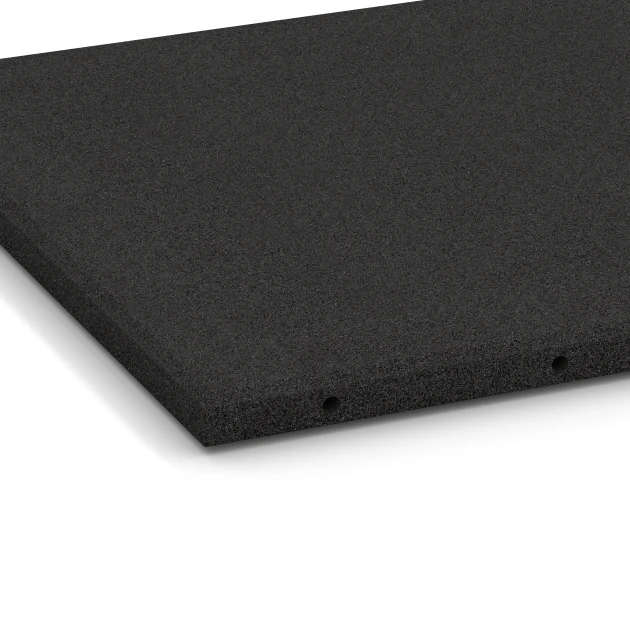 Detailaufnahme der Randausprägung von WARCO-Produkt 6287, Fallschutzplatten, Format 50 x 50 x 3 cm | 0,25 m², Farbe Anthrazit.
