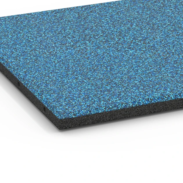 Detailaufnahme der Randausprägung von WARCO-Produkt 6420, Piastrella antitrauma – 90 cm, Format 50 x 50 x 3 cm | 0,25 m², Farbe Atlantico.
