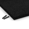 Detailaufnahme der Randausprägung von WARCO-Produkt 6253, Piastrella antitrauma – 140 cm, Format 50 x 50 x 4 cm, Farbe Antracite.