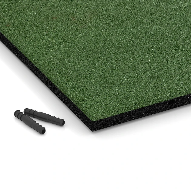 Detailaufnahme der Randausprägung von WARCO-Produkt 6249, Terrassenfliese – 3 cm, Format 50 x 50 x 3 cm, Farbe Grasgrün.