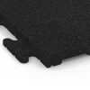 Detailaufnahme der Randausprägung von WARCO-Produkt 6190, Piastrella per pavimento fitness Classic, Format 50 x 50 x 3 cm | 0,25 m², Farbe Antracite.