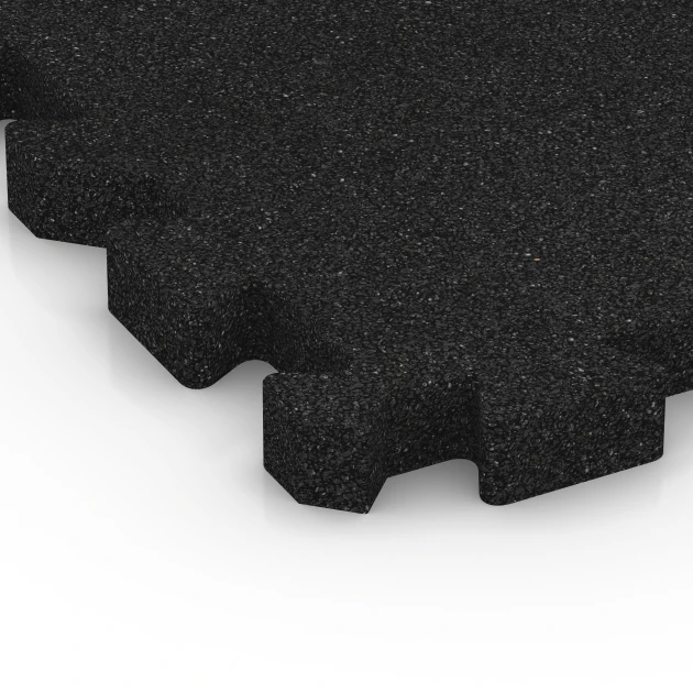 Detailaufnahme der Randausprägung von WARCO-Produkt 6980, Piastrelle per campi sportivi, Format 50 x 50 x 4 cm | 0,25 m², Farbe Antracite.