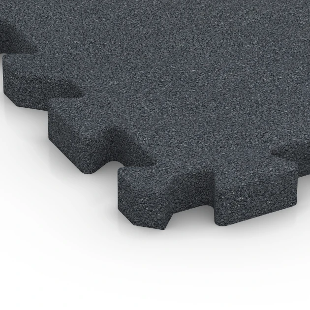 Detailaufnahme der Randausprägung von WARCO-Produkt 6996, Piastrella per palestra, Format 50 x 50 x 4 cm | 0,25 m², Farbe Grigio ardesia.