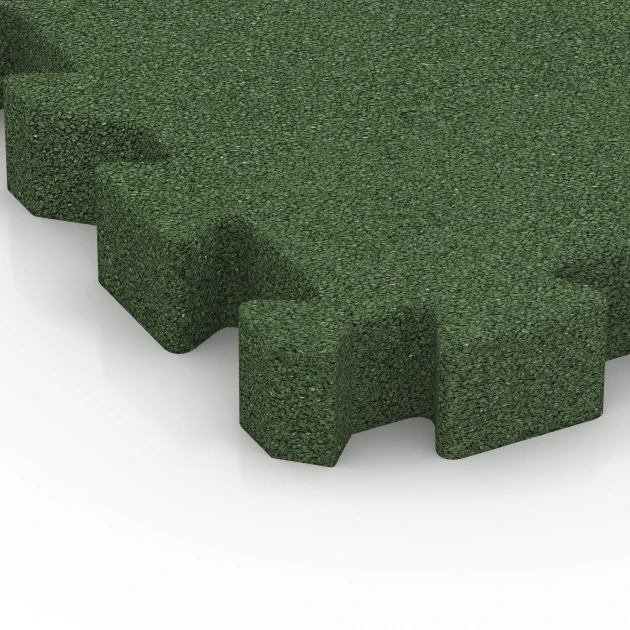 Detailaufnahme der Randausprägung von WARCO-Produkt 6407, Piastrella antitrauma – 220 cm, Format 50 x 50 x 6 cm | 0,25 m², Farbe Verde erba.