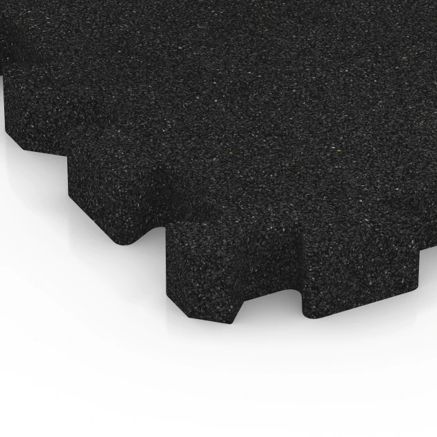 Detailaufnahme der Randausprägung von WARCO-Produkt 6401, Piastrella antitrauma – 190 cm, Format 50 x 50 x 5 cm | 0,25 m², Farbe Antracite.