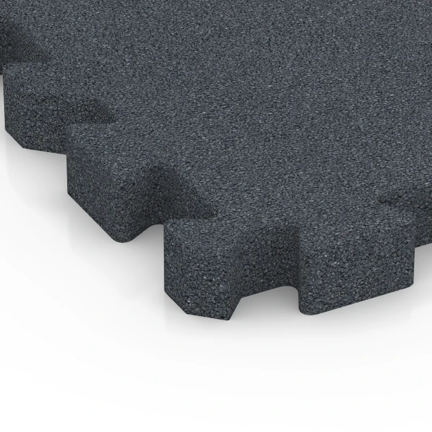 Detailaufnahme der Randausprägung von WARCO-Produkt 6404, Piastrella antitrauma – 190 cm, Format 50 x 50 x 5 cm | 0,25 m², Farbe Grigio ardesia.