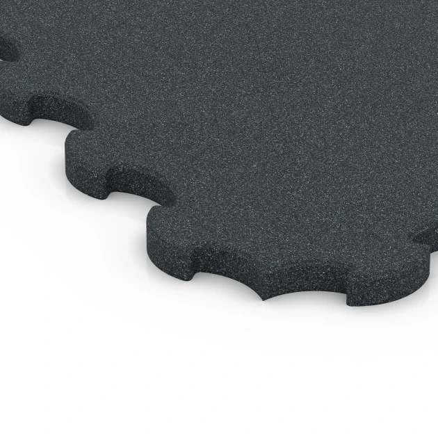 Detailaufnahme der Randausprägung von WARCO-Produkt 7084, Pavimento in gomma per cani, Format 102,5 x 102,5 x 3 cm | 1,05 m², Farbe Antracite.