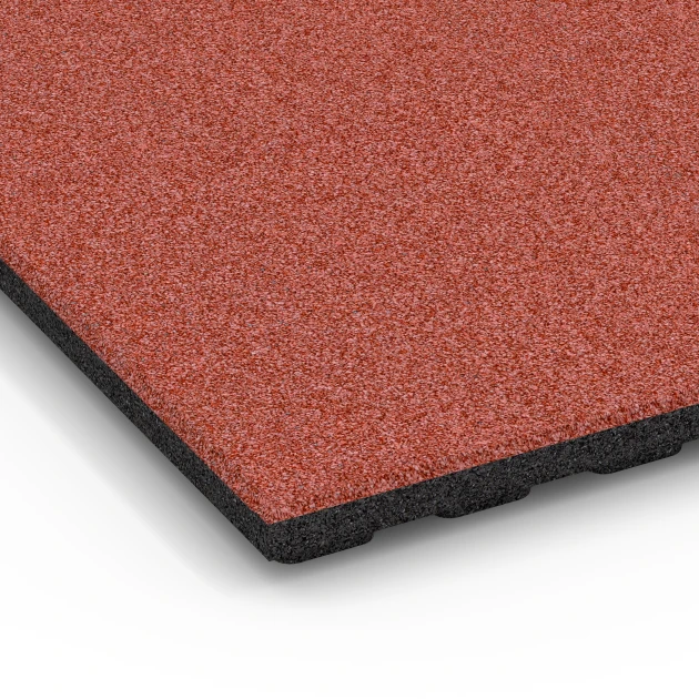 Detailaufnahme der Randausprägung von WARCO-Produkt 6384, Stallmatte Komfort, Format 100 x 100 x 4 cm | 1,00 m², Farbe Ziegelrot.