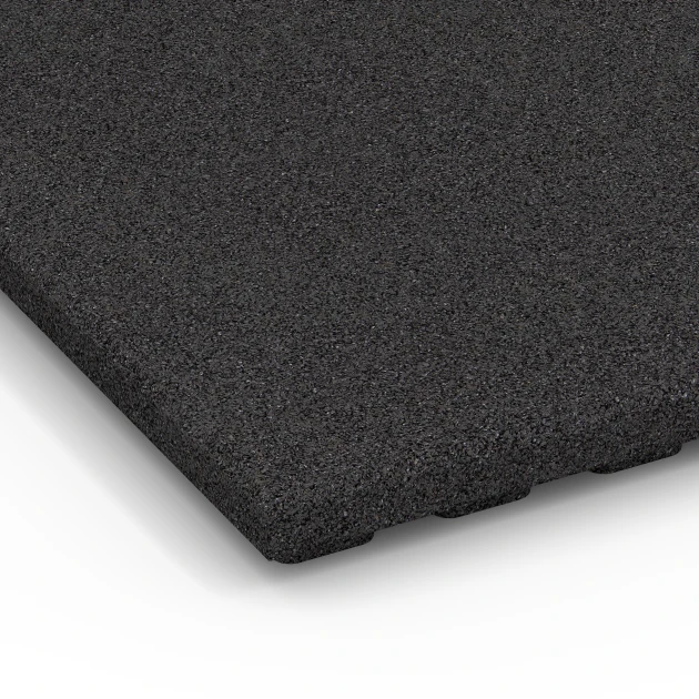 Detailaufnahme der Randausprägung von WARCO-Produkt 6387, Stallmatte Luxus, Format 100 x 100 x 4,5 cm | 1,00 m², Farbe Anthrazit.
