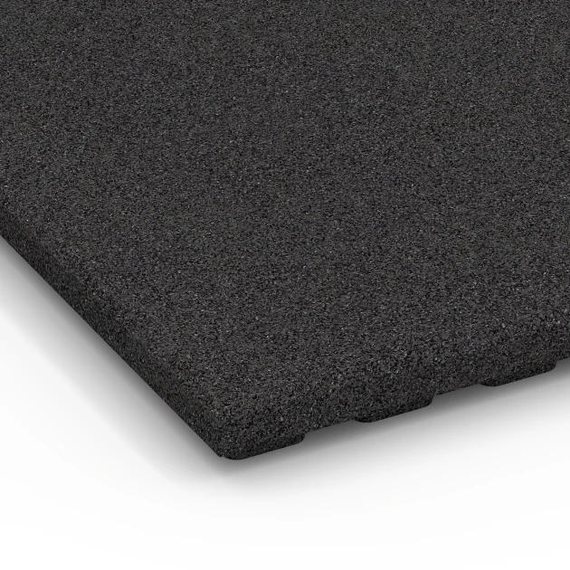 Detailaufnahme der Randausprägung von WARCO-Produkt 6389, Tappeto in gomma per box cavalli Lusso, Format 100 x 50 x 4,5 cm | 0,50 m², Farbe Antracite.