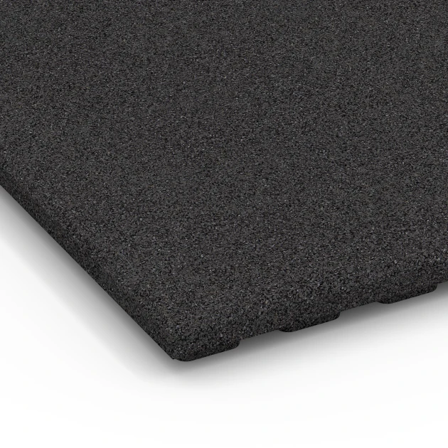 Detailaufnahme der Randausprägung von WARCO-Produkt 6385, Tappeto in gomma per box cavalli Comfort, Format 100 x 50 x 4 cm | 0,50 m², Farbe Antracite.