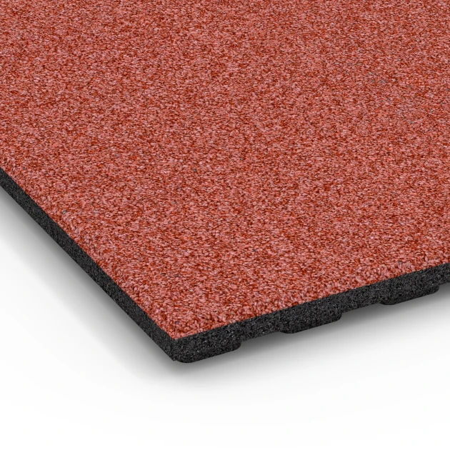 Detailaufnahme der Randausprägung von WARCO-Produkt 6386, Stallmatte Komfort, Format 100 x 50 x 4 cm | 0,50 m², Farbe Ziegelrot.