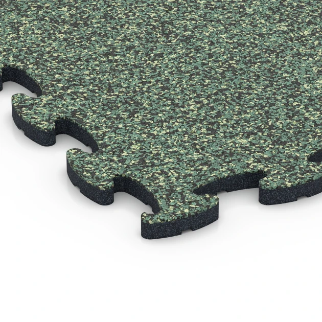 Detailaufnahme der Randausprägung von WARCO-Produkt 6915, Pavimentazione fiere clic, Format 44,6 x 44,6 x 1,8 cm, Farbe Prato inglese.
