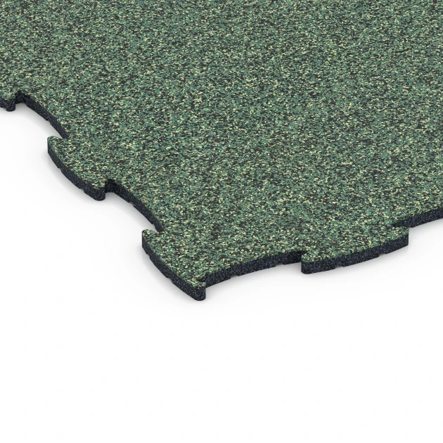 Detailaufnahme der Randausprägung von WARCO-Produkt 6834, Fitness Active pavimento, Format 97,1 x 97,1 × 1,8 cm, Farbe Prato inglese.