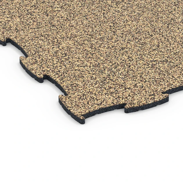 Detailaufnahme der Randausprägung von WARCO-Produkt 6813, Pavimento agility cani, Format 97,1 x 97,1 × 1,8 cm, Farbe Rattan.