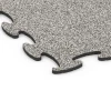 Detailaufnahme der Randausprägung von WARCO-Produkt 6923, Pavimentazione fiere clic, Format 98 x 98 × 1,8 cm, Farbe Granito grigio.