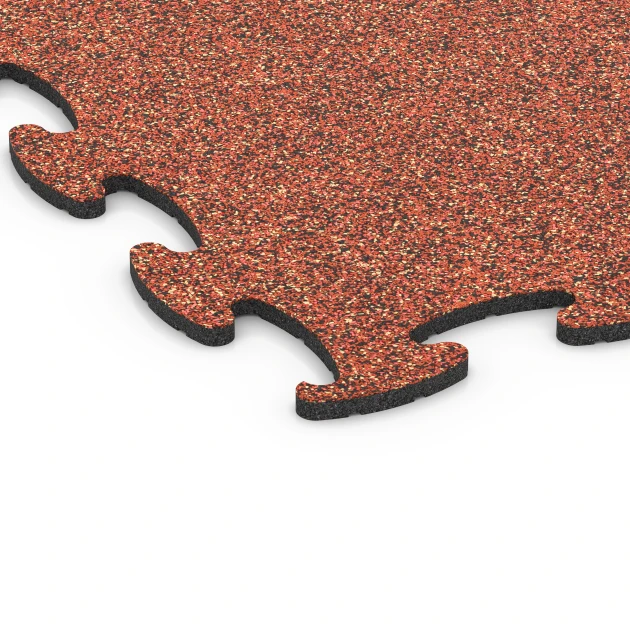 Detailaufnahme der Randausprägung von WARCO-Produkt 6908, Pavimento agility indoor cani, Format 98 x 98 × 1,8 cm, Farbe Etna.