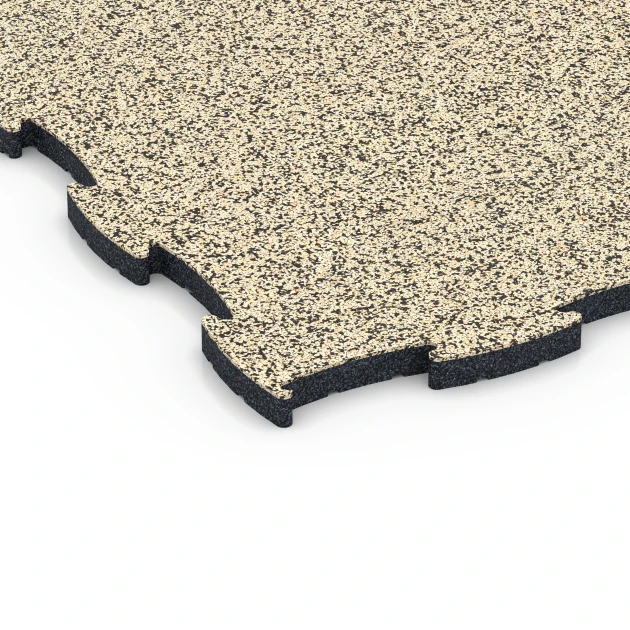 Detailaufnahme der Randausprägung von WARCO-Produkt 6856, Fitness Active pavimento, Format 97,1 x 97,1 x 2,8 cm, Farbe Travertino.