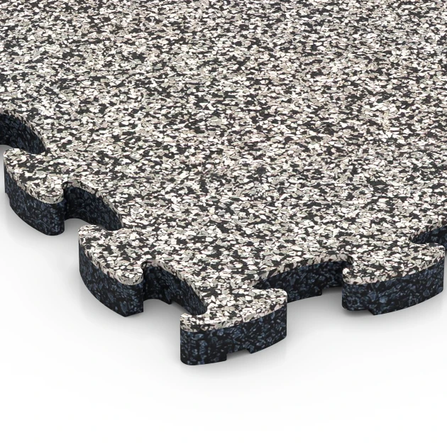 Detailaufnahme der Randausprägung von WARCO-Produkt 6770, Pavimento bordo piscina, Format 28,9 x 28,9 x 1,8 cm, Farbe Granito grigio.